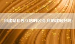 自建站和独立站的区别(自助建站好吗)