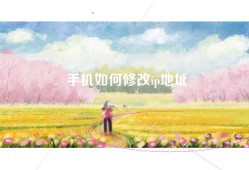 手机如何修改ip地址