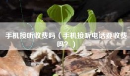 手机接听收费吗（手机接听电话要收费吗？）