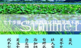 七个步骤，让企业数字化转型落地不再难！