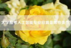 大学报考人工智能专业应具备哪些条件？