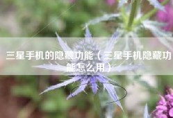 三星手机的隐藏功能（三星手机隐藏功能怎么用）
