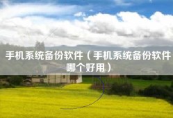 手机系统备份软件（手机系统备份软件哪个好用）