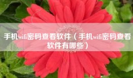 手机wifi密码查看软件（手机wifi密码查看软件有哪些）