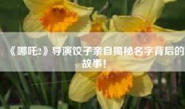 《哪吒2》导演饺子亲自揭秘名字背后的故事！