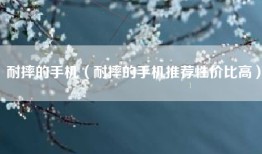 耐摔的手机（耐摔的手机推荐性价比高）