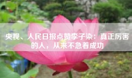央视、人民日报点赞李子染：真正厉害的人，从来不急着成功
