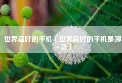 世界最好的手机（世界最好的手机是哪一款）
