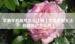 苹果手机账号怎么注销（苹果手机无法创建账户怎么办）