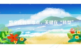 数字化转型难点，关键在“转型”