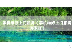 手机维修上门服务（手机维修上门服务哪家好）