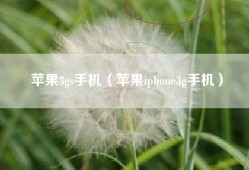 苹果3gs手机（苹果iphone3g手机）