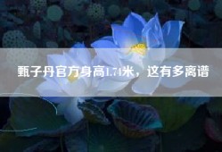 甄子丹官方身高1.74米，这有多离谱