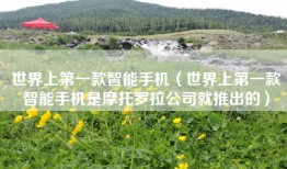 世界上第一款智能手机（世界上第一款智能手机是摩托罗拉公司就推出的）