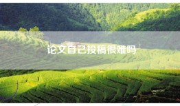 论文自己投稿很难吗