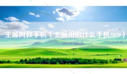 王源同款手机（王源用的什么手机2020）
