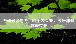 考研最容易考上的十大专业，考研都有哪些专业