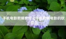 手机电影剪辑软件（手机剪辑电影的软件）