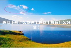 越狱手机什么意思（越狱手机有什么好处）