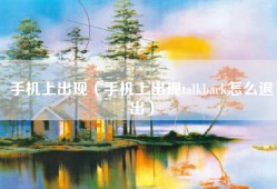 手机上出现（手机上出现talkback怎么退出）