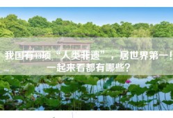 我国有43项“人类非遗”，居世界第一！一起来看都有哪些？