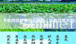 手机网络差是什么原因（手机信号不好网络差怎么增强）