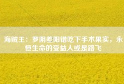 海贼王：罗阴差阳错吃下手术果实，永恒生命的受益人或是路飞