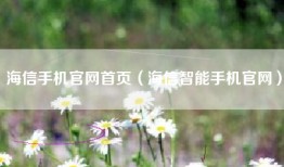 海信手机官网首页（海信智能手机官网）