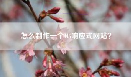 怎么制作一个H5响应式网站？