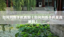 如何判断手机真假（如何判断手机是真是假）