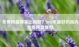免费网盘哪家比较好？2021年最好的国内免费网盘推荐