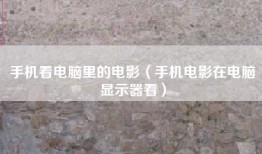 手机看电脑里的电影（手机电影在电脑显示器看）