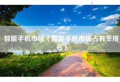 智能手机市场（智能手机市场占有率排名）
