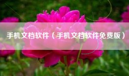 手机文档软件（手机文档软件免费版）