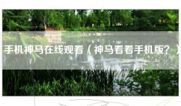 手机神马在线观看（神马看看手机版？）