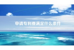 申请专利要满足什么条件