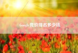 Google竞价排名多少钱