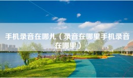 手机录音在哪儿（录音在哪里手机录音在哪里）