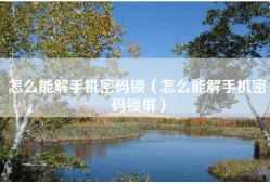 怎么能解手机密码锁（怎么能解手机密码锁屏）