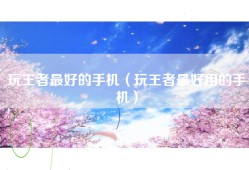 玩王者最好的手机（玩王者最好用的手机）