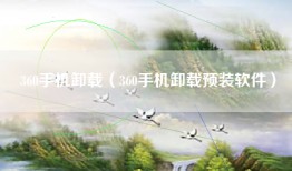 360手机卸载（360手机卸载预装软件）