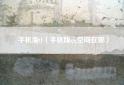 手机版Q（手机版qq空间在哪）