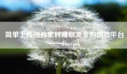 简单上传图片素材赚取美金的国外平台——Freepik