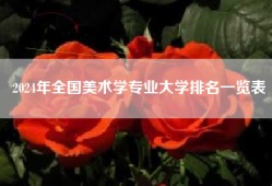 2024年全国美术学专业大学排名一览表