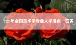 2024年全国美术学专业大学排名一览表