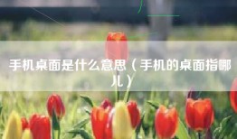 手机桌面是什么意思（手机的桌面指哪儿）