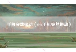 手机突然振动（vivo手机突然振动）