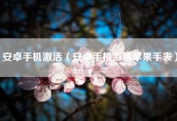 安卓手机激活（安卓手机激活苹果手表）