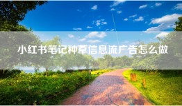 小红书笔记种草信息流广告怎么做