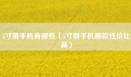 5寸屏手机有哪些（5寸屏手机哪款性价比高）